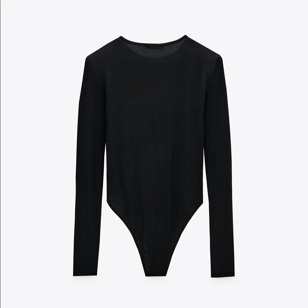 Zara Black Bodysuit w/Shoulder Pads
